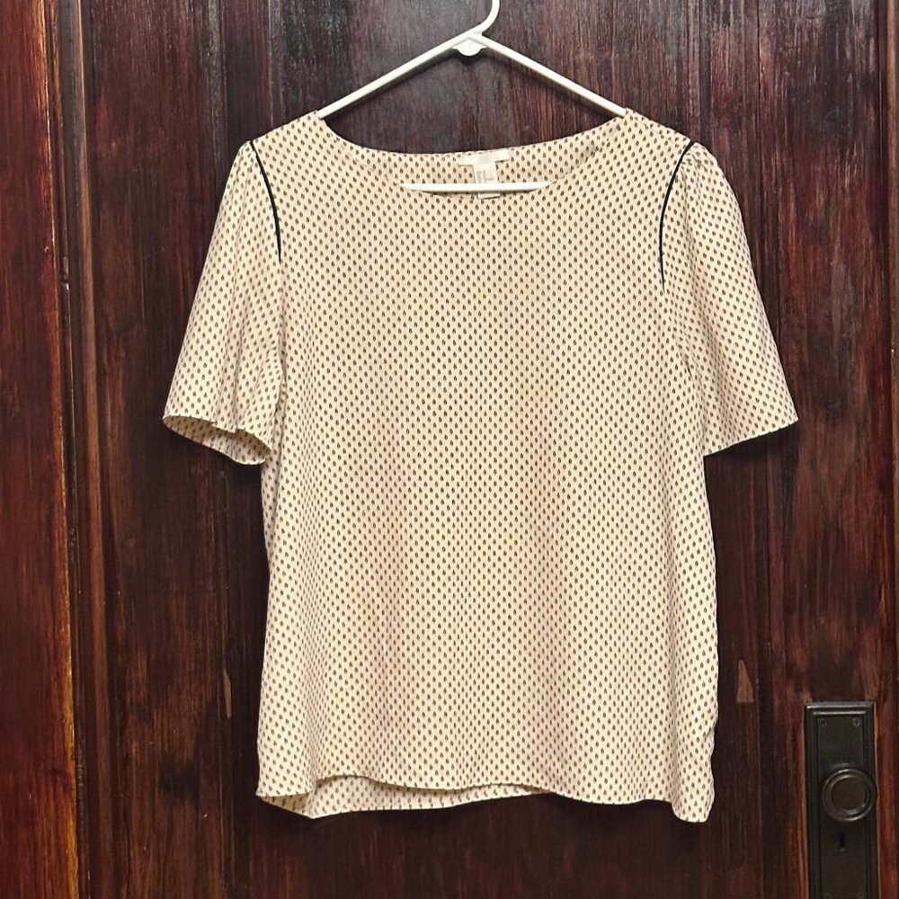 Pink W/ Tiny Black Pattern Blouse, Professional/F… - image 5